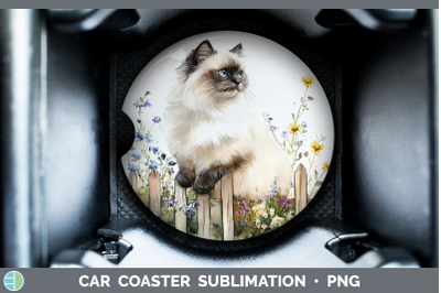 Himalayan Car Coaster Fence Cats Sublimation Drink Mat Desig