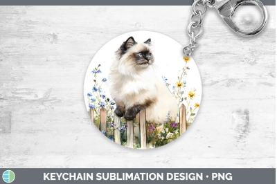 Himalayan Keychain Fence Cats Sublimation Keyring Designs