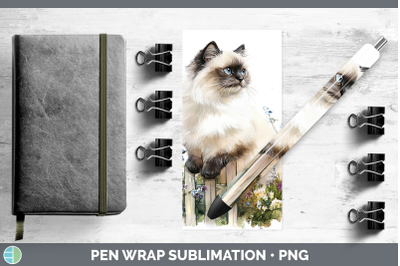 Himalayan Pen Wrap Fence Cats Sublimation Pen Designs