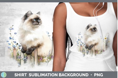 Himalayan Shirt Fence Cats Sublimation Background Designs