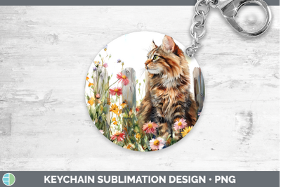 Maine Coon Keychain Fence Cats Sublimation Keyring Designs