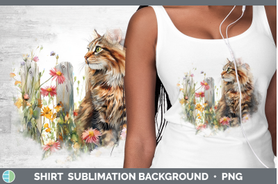Maine Coon Shirt Fence Cats Sublimation Background Designs