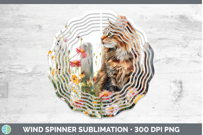 Maine Coon Wind Spinner Fence Cats Sublimation Spinner Desig
