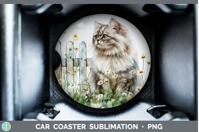 Persian Car Coaster Fence Cats Sublimation Drink Mat Designs