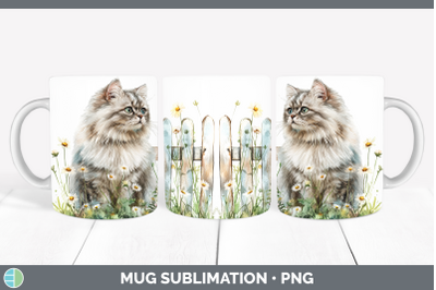 Persian Mug Wrap Fence Cats Sublimation Coffee Cup Designs