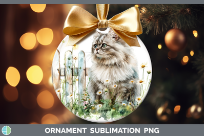 Persian Ornament Fence Cats Sublimation Bauble Designs
