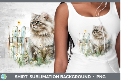 Persian Shirt Fence Cats Sublimation Background Designs