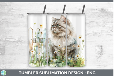 Persian Tumbler Fence Cats Sublimation 20 oz Skinny Tumbler