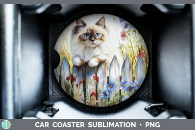 Ragdoll Car Coaster Fence Cats Sublimation Drink Mat Designs