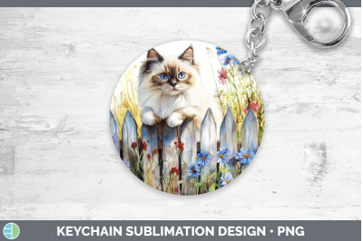 Ragdoll Keychain Fence Cats Sublimation Keyring Designs