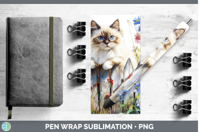Ragdoll Pen Wrap Fence Cats Sublimation Pen Designs