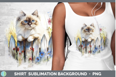 Ragdoll Shirt Fence Cats Sublimation Background Designs