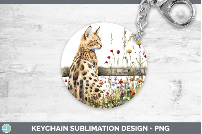 Savannah Keychain Fence Cats Sublimation Keyring Designs