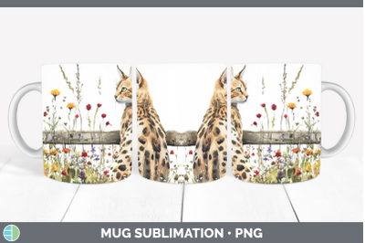 Savannah Mug Wrap Fence Cats Sublimation Coffee Cup Designs