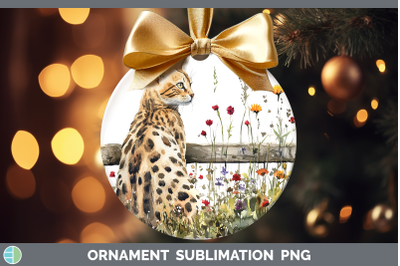 Savannah Ornament Fence Cats Sublimation Bauble Designs