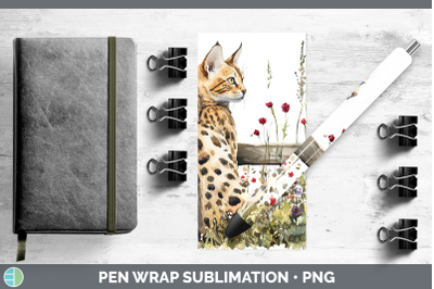 Savannah Pen Wrap Fence Cats Sublimation Pen Designs