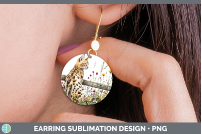 Savannah Round Earrings Fence Cats Sublimation Earrings Desi
