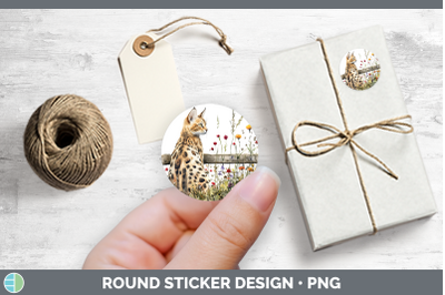 Fence Cats Savannah Stickers | Round Labels Designs