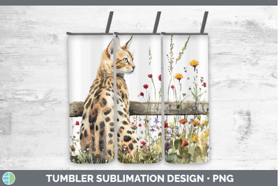 Savannah Tumbler Fence Cats Sublimation 20 oz Skinny Tumbler