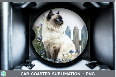 Birman Car Coaster Fence Cats Sublimation Drink Mat Designs
