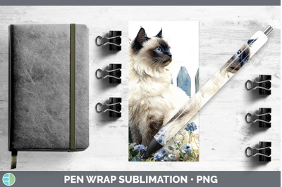 Birman Pen Wrap Fence Cats Sublimation Pen Designs