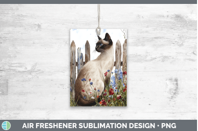 Siamese Air Freshener Fence Cats Sublimation Car Scent Desig