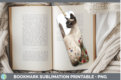 Siamese Bookmark Fence Cats Sublimation Printable Designs