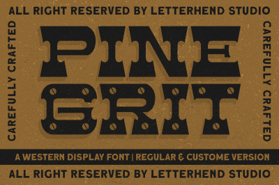 Pine Grit Western Display Font