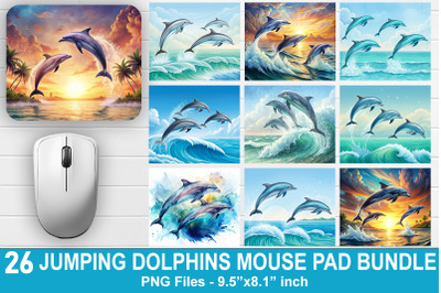 Jumping Dolphins Mouse Pad Bundle