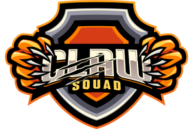 Claw squad esport mascot logo design