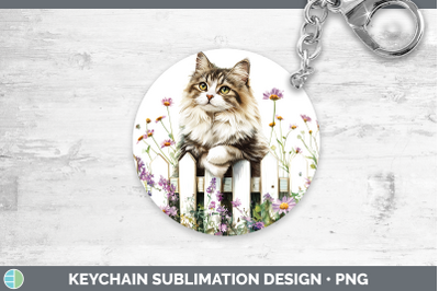 Siberian Keychain Fence Cats Sublimation Keyring Designs