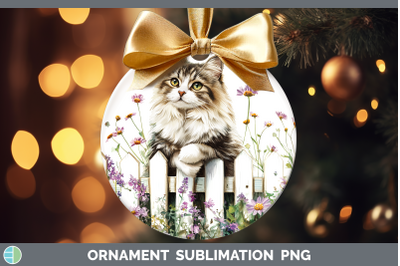 Siberian Ornament Fence Cats Sublimation Bauble Designs