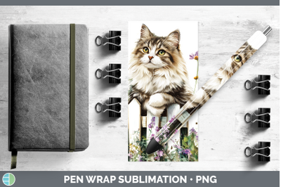 Siberian Pen Wrap Fence Cats Sublimation Pen Designs