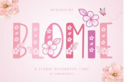 Blomie - Floral Decorative Font