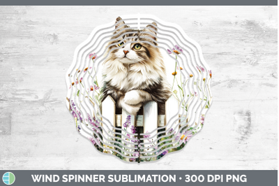 Siberian Wind Spinner Fence Cats Sublimation Spinner Designs