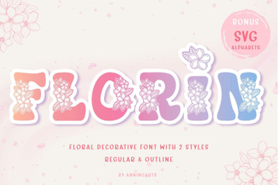 Florin - Floral Decorative Font