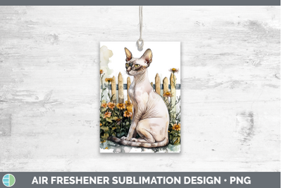 Sphynx Air Freshener Fence Cats Sublimation Car Scent Design