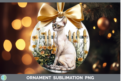 Sphynx Ornament Fence Cats Sublimation Bauble Designs