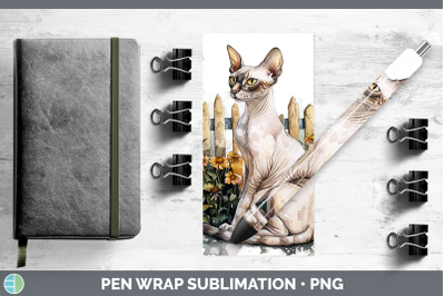 Sphynx Pen Wrap Fence Cats Sublimation Pen Designs