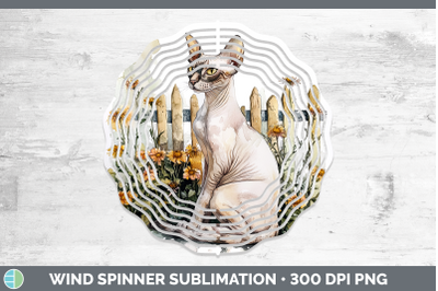 Sphynx Wind Spinner Fence Cats Sublimation Spinner Designs