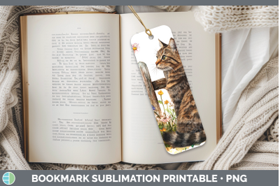 Tabby Bookmark Fence Cats Sublimation Printable Designs