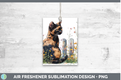 Tortoiseshell Air Freshener Fence Cats Sublimation Car Scent