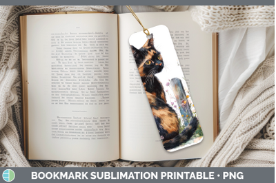 Tortoiseshell Bookmark Fence Cats Sublimation Printable Desi