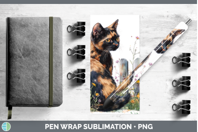 Tortoiseshell Pen Wrap Fence Cats Sublimation Pen Designs