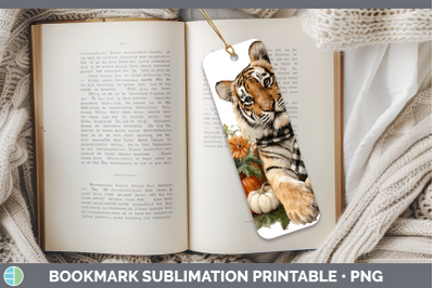 Tiger Bookmark Animals Autumn Pumpkin Sublimation Printable