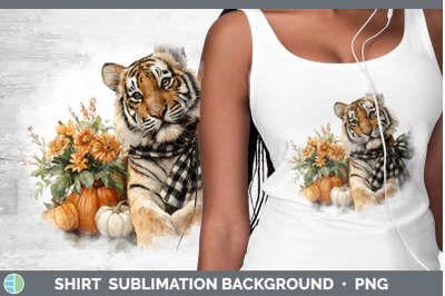Tiger Shirt Animals Autumn Pumpkin Sublimation Background De