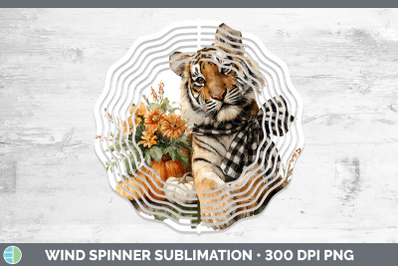 Tiger Wind Spinner Animals Autumn Pumpkin Sublimation Spinne