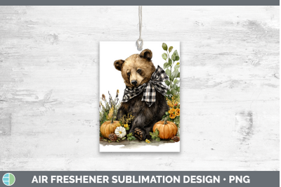Bear Air Freshener Animals Autumn Pumpkin Sublimation Car Sc