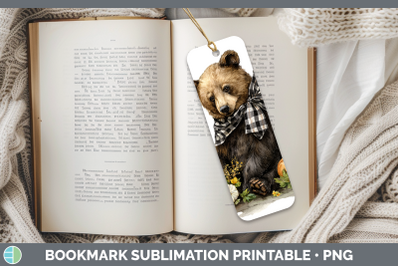 Bear Bookmark Animals Autumn Pumpkin Sublimation Printable D