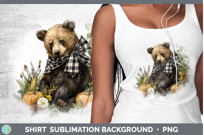 Bear Shirt Animals Autumn Pumpkin Sublimation Background Des
